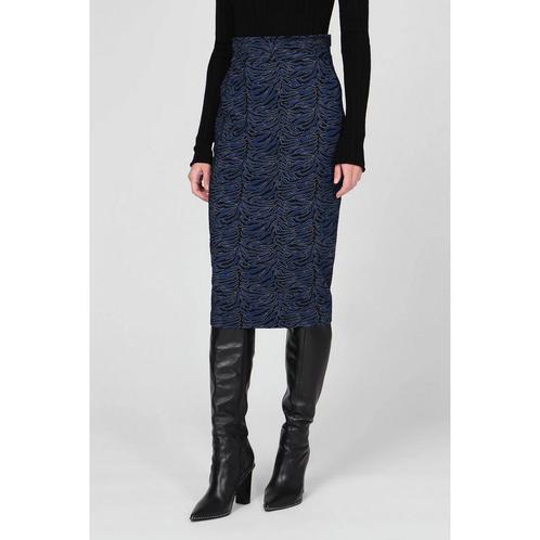 Pinko • blauw zwarte midi rok • 34 (IT40), Kleding | Dames, Rokken, Blauw, Nieuw, Maat 36 (S), Verzenden