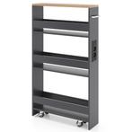 LIVSK opbergkar op wieltjes - 4 niveaus met oplaadstation -, Verzenden, Nieuw