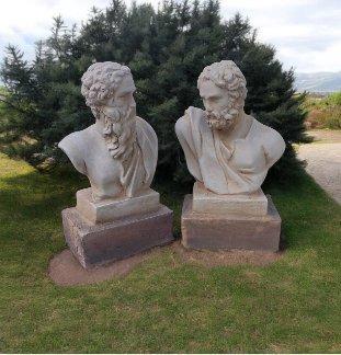 sculptuur, San Pietro e Paolo - 31 cm - Steen, Antiek en Kunst, Antiek | Boeken en Bijbels