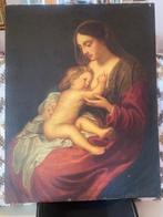 Seguace di Antony Van Dick (XVII) - Madonna col bambino, Antiek en Kunst, Kunst | Schilderijen | Klassiek