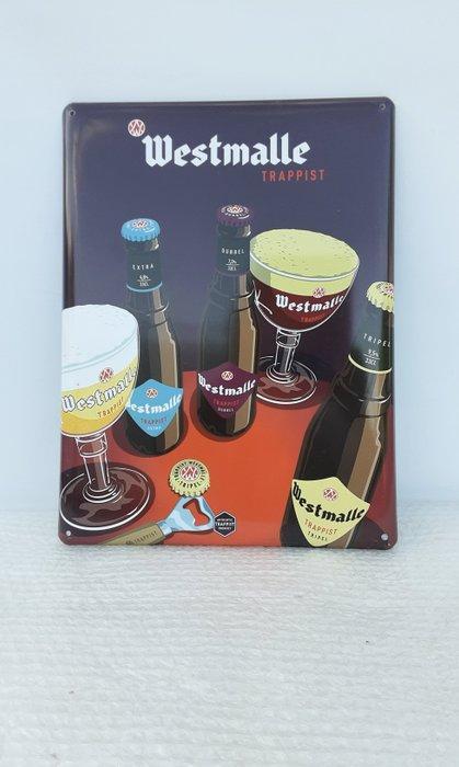 Westmalle - Reclamebord - Metaal, Antiek en Kunst, Antiek | Wandborden en Tegels