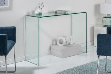 Extravagante glazen consoletafel FANTOME 100 cm transparant