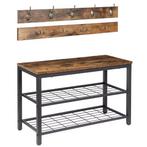 Kapstok met Schoenenbank – 9 Haken en Stevig Metaalframe, Huis en Inrichting, Woonaccessoires | Kapstokken, Verzenden, Nieuw