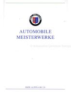 1991 BMW ALPINA B6 2.8 BROCHURE DUITS, Nieuw, Author