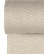 Boordstof Gestreept Kaki, Hobby en Vrije tijd, Stoffen en Lappen, Nieuw, Bruin