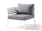 Sieger Cannes zijkant links wit/grijs - Wit, Tuin en Terras, Tuinsets en Loungesets, Ophalen of Verzenden, Nieuw