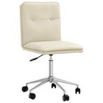 vidaXL Eetkamerstoel kunstleer crèmekleurig, Huis en Inrichting, Stoelen, Verzenden, Nieuw