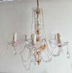 Plafondlamp - Kristal, Messing, Metaal - Kristallen spin