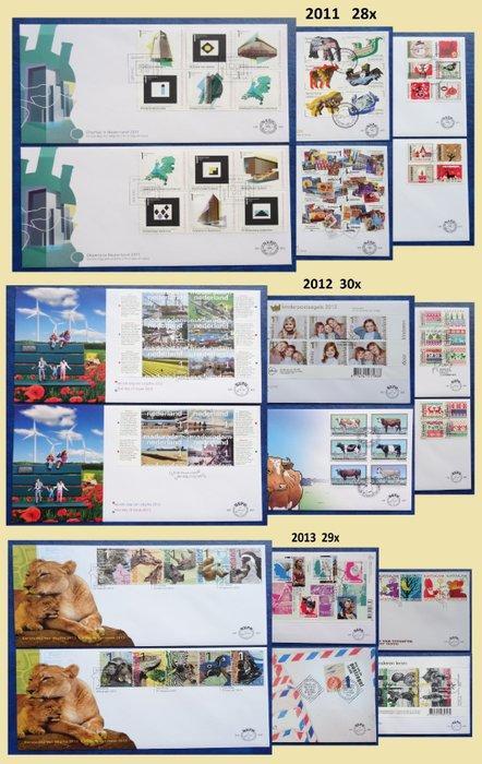 Nederland 2011/2013 - Complete jaargangen FDCs - NVPH, Postzegels en Munten, Postzegels | Nederland