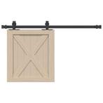 vidaXL Ophangset voor schuifdeur 91 cm koolstofstaal, Doe-het-zelf en Verbouw, Verzenden, Nieuw