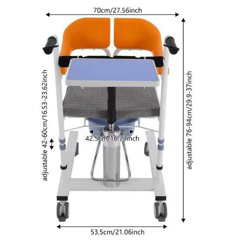 Hydraulische Transferstoel – Verstelbaar met Emmer & Rugsteu, Huis en Inrichting, Stoelen, Nieuw, Verzenden