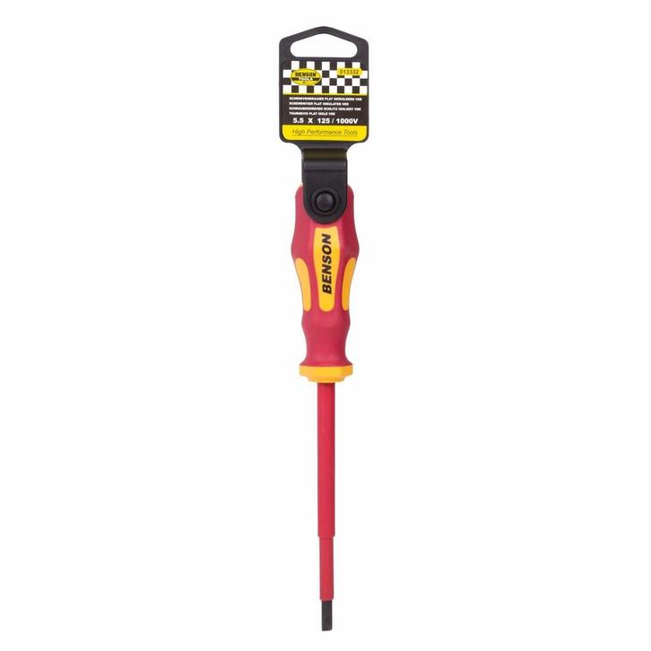 Benson Platte schroevendraaier - geïsoleerd VDE - 5.5 x 1.., Doe-het-zelf en Verbouw, Gereedschap | Handgereedschap, Nieuw, Ophalen of Verzenden