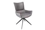 Draaibare design stoel ALPINE grijs lichtgrijs armleuningen, Huis en Inrichting, Fauteuils, Ophalen of Verzenden, Nieuw