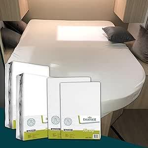 Textielpakket Queensbed/Eilandbed - 2 moltons en 2 jersey, Huis en Inrichting, Slaapkamer | Beddengoed, Wit, Nieuw, Verzenden