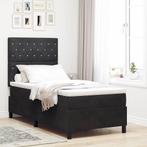 vidaXL Boxspring bed met matras Zwart 100 x 200 cm Fluweel, Huis en Inrichting, Slaapkamer | Bedden, Verzenden, Nieuw, Zwart, Stof