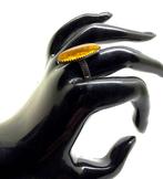 Vintage ring met natuurlijk Baltisch amber - Barnsteen -
