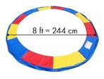 Regenboog trampoline randbescherming 244 cm - Robuust en..., Ophalen of Verzenden, Nieuw