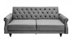 Chesterfield 3-zitsbank MAISON BELLE AFFAIRE 220cm grijs, Huis en Inrichting, Slaapkamer | Slaapbanken, Ophalen of Verzenden, Nieuw