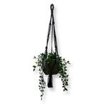 Plantenhanger Joy Zwart - Katoen - Macramé - Handgemaakt, Huis en Inrichting, Woonaccessoires | Overige, Ophalen of Verzenden
