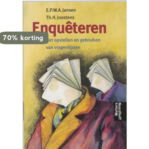 Enqueteren 9789001051037 Jansen/Joos, Boeken, Politiek en Maatschappij, Zo goed als nieuw, Verzenden