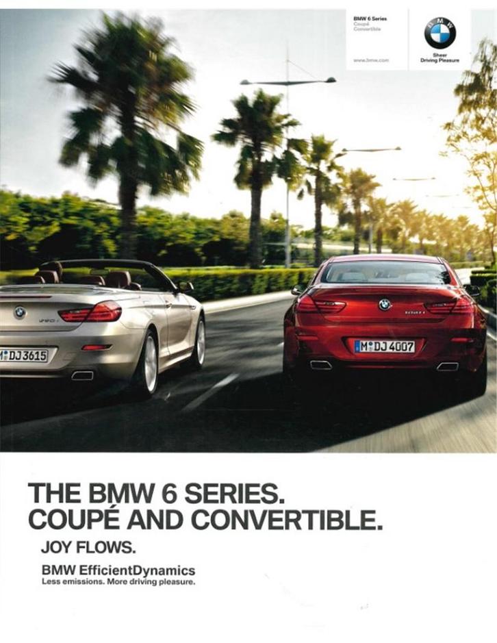 2013 BMW 6 SERIE BROCHURE ENGELS, Boeken, Auto's | Folders en Tijdschriften, BMW