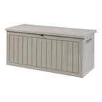 Tuin opbergbox Filetto 124x52,5x57 cm beige en houtkleurig c, Doe-het-zelf en Verbouw, Kratten en Dozen, Verzenden, Nieuw