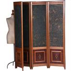 4-slags kamerscherm met sterrehemel en inlegwerk onderpanele, Antiek en Kunst, Ophalen of Verzenden