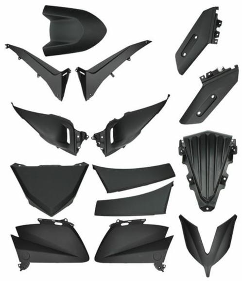 Kappenset Yamaha T-Max 530 vanaf 2014 zwart mat DMP 14-delig, Fietsen en Brommers, Brommeronderdelen | Scooters, Nieuw, Yamaha