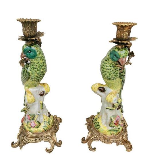 Kaarsenhouder (2) - Brons, Porselein, Antiek en Kunst, Kunst | Designobjecten