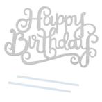 Fako Bijoux® - Cake Topper - Happy Birthday - 14x9cm -, Verzenden, Nieuw