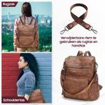 2dekans | Glennoo Rugzak - Rugtas dames - PU leer - Bruin, Ophalen of Verzenden, Zo goed als nieuw