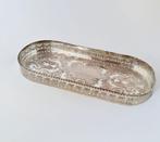 Dienblad - Victoriaanse zilveren vergulde rechthoekige