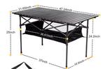 Lichtgewicht Opvouwbare Campingtafel met Netopberging, Huis en Inrichting, Tafels | Salontafels, Verzenden, Nieuw