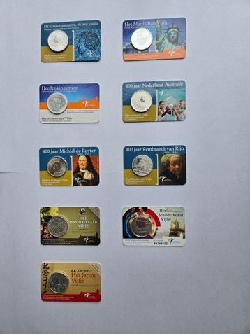 Nederland. 5 Euro 2004/2011 (9 coincards) (Zonder beschikbaar voor biedingen