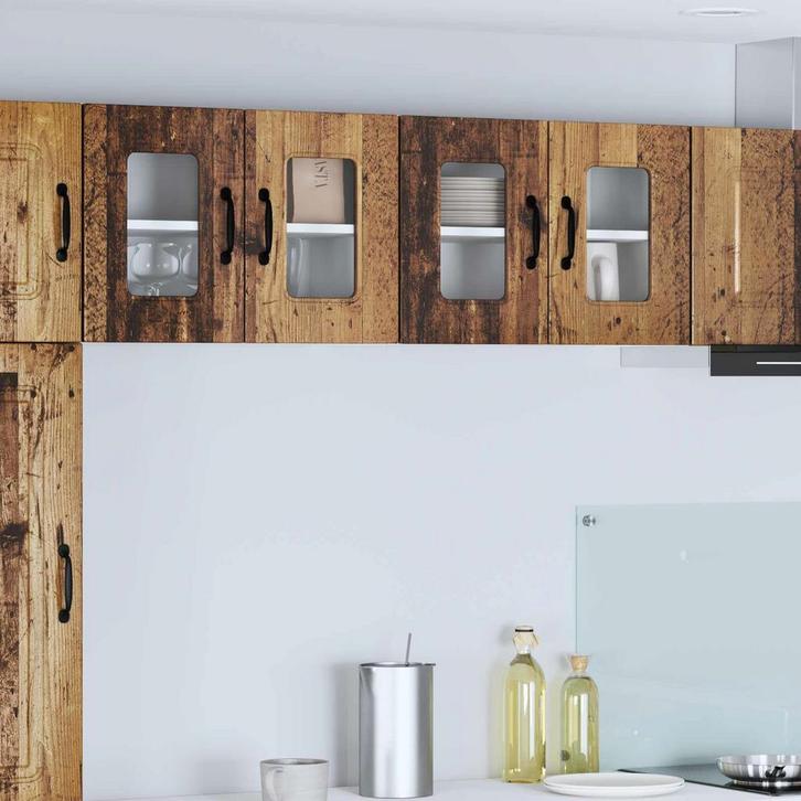 vidaXL Keukenkast met plank Oudhout 60 x 31 x 40 cm Bewerkt, Huis en Inrichting, Keuken | Keukenelementen, Bruin, Nieuw, Verzenden