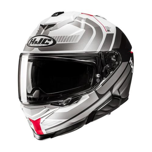 HJC i71 Viz Grijs Wit Rood Integraalhelm, Motoren, Kleding | Motorhelmen, Integraalhelm, Heren, S, Nieuw met kaartje, HJC, Verzenden