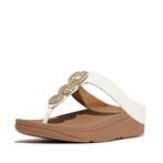 -0% FitFlop  FitFlop Fino crystal-chain leather toe-post san, Kleding | Dames, Schoenen, Verzenden, Nieuw, Wit