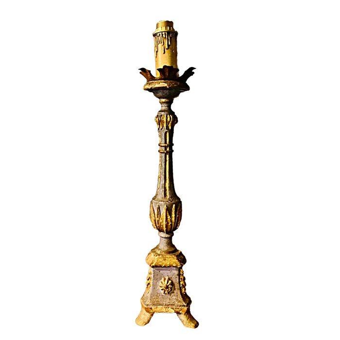 Antichità - lampada - Candelabra vloerlamp - Hout, Antiek en Kunst, Kunst | Niet-Westerse kunst