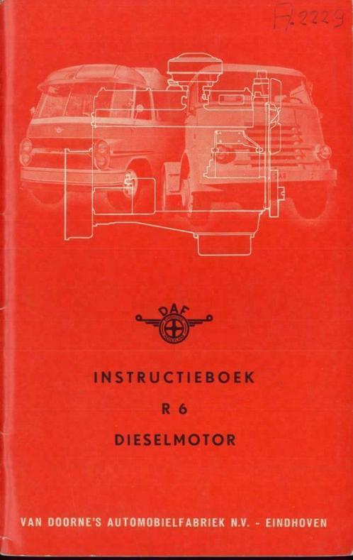 1954 DAF R 6 dieselmotor instructieboekje Nederlands, Auto diversen, Handleidingen en Instructieboekjes, Verzenden