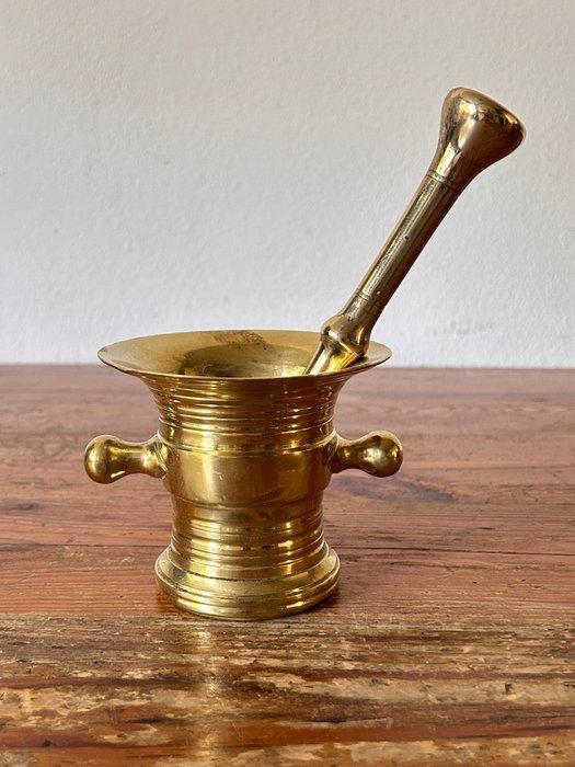 Vijzel - Brons - Knopvijzel met stamper, Antiek en Kunst, Antiek | Keukenbenodigdheden