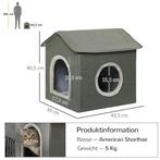 TRUUSK Kattenhol In De Vorm Van Een Huis Met Wasbaar Kussen,, Dieren en Toebehoren, Katten-accessoires, Verzenden, Nieuw