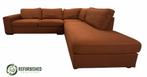 Refurbished 5-zits hoekbank terracotta 6 mnd garantie!, 250 tot 300 cm, Gebruikt, Hoekbank, Vierpersoons of meer