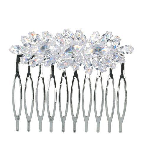 Sierkam Facet Stenen Fantasie 5,5cm Zilver, Sieraden, Tassen en Uiterlijk, Uiterlijk | Haarverzorging, Verzenden