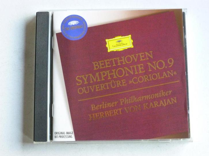 Beethoven - Symphonie nr. 9 , Ouverture / Herbert von Karaja, Cd's en Dvd's, Cd's | Klassiek, Zo goed als nieuw, Verzenden