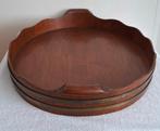 Dienblad - Messing, Hout - golvende rand