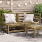 vidaXL Tuinbank 2-zits geïmpregneerd grenenhout, Tuin en Terras, Tuinsets en Loungesets, Verzenden, Nieuw