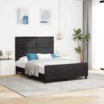 vidaXL Bedframe met hoofdeinde Zwart 160 x 200 cm Fluweel, Huis en Inrichting, Slaapkamer | Bedden, Verzenden, Nieuw, Zwart, Stof