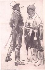 Uncle Sam en Duitsland als slager op spotprent (lijst optie), Verzamelen, Verzenden, Foto of Poster