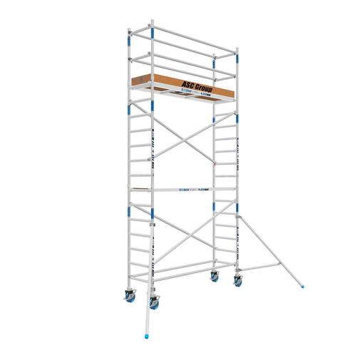 ASC Rolsteiger 75 x 6.2 mtr werkhoogte, Doe-het-zelf en Verbouw, Steigers, Rolsteiger of Kamersteiger, Nieuw, 5 meter of hoger