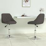 vidaXL Eetkamerstoelen draaibaar 2 st fluweel donkergrijs, Huis en Inrichting, Stoelen, Verzenden, Nieuw, Grijs
